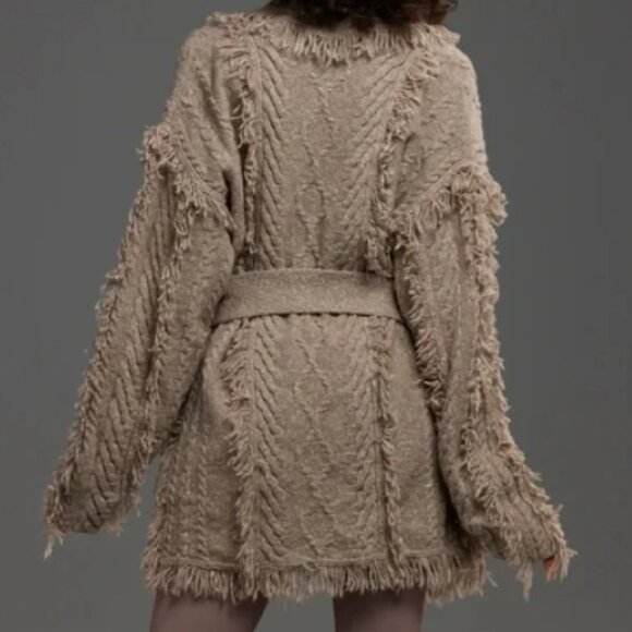 NEW GREYSON Luxe CASHMERE + WOOL Cable Knit Cardigan Sweater $530 RETAIL! - Picture 4 of 8